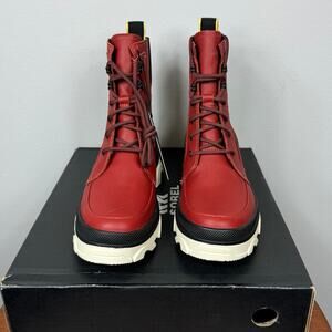 New Sorel Brex Lace Boots in Red Leather Women's Size 5.5